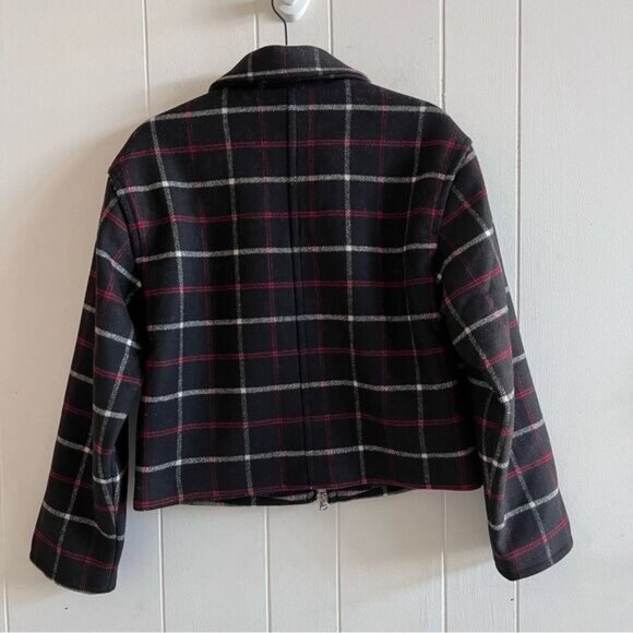 Abercrombie & Fitch NWOT Plaid Zip Up Wool Blend Jacket - Picture 3 of 11